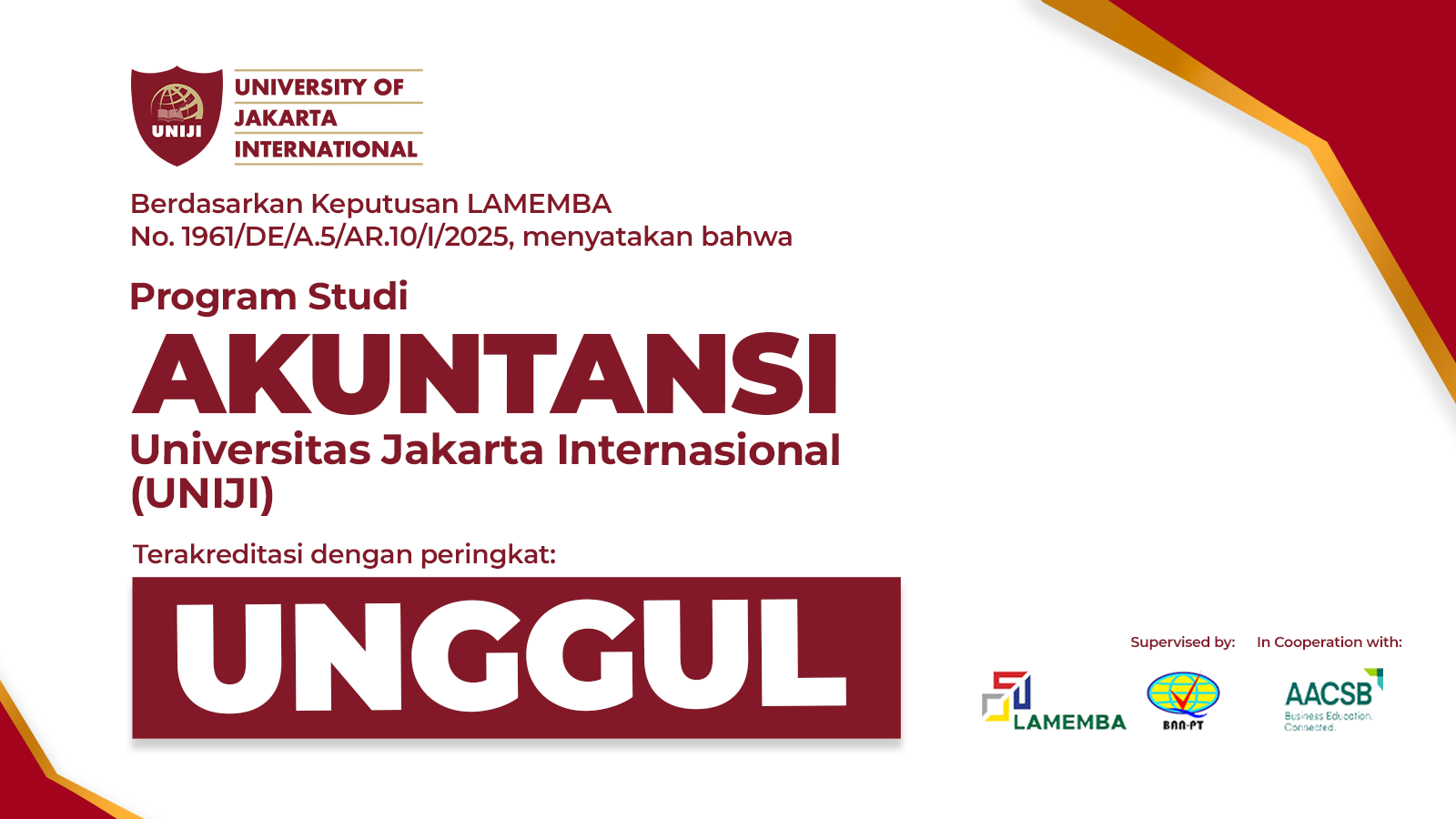 UNIJI Unggul Accreditation 