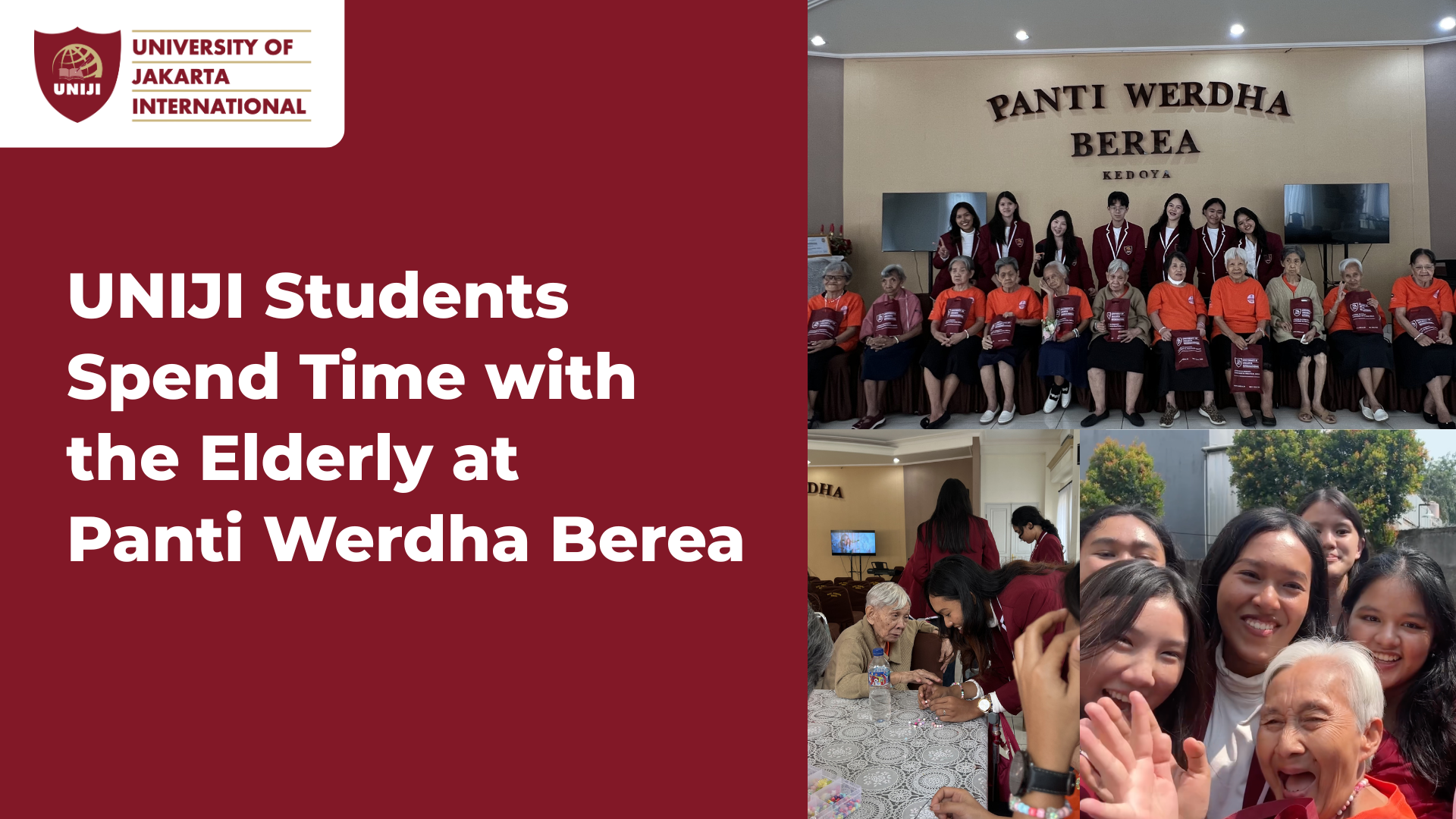 UNIJI Philanthropy Club students visited Panti Werdha Berea