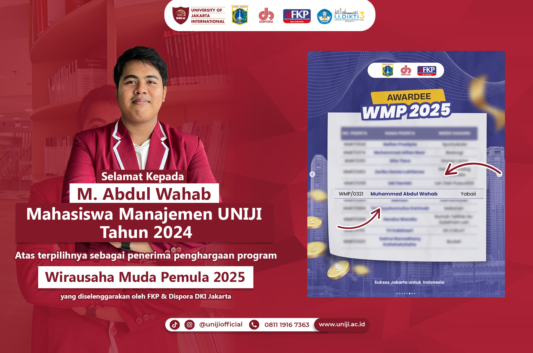 Selamat dan sukses untuk Mahasiswa Manajemen UNIJI 2024